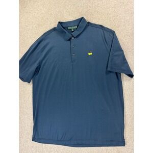 Masters Collection Pima‎ Cotton Stitched Logo Golf Polo Shirt (Men's XL) Blue